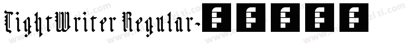 TightWriter Regular字体转换